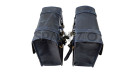 For Royal Enfield Goan Classic 350 Leather Pannier Navy blue Bags With Mounting - SPAREZO For Royal Enfield Goan Classic 350 Leather Pannier Navy blue Bags With Mounting - SPAREZO